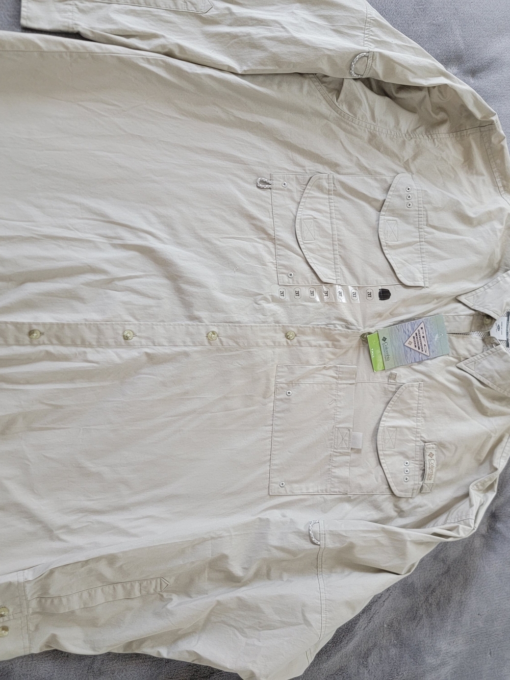 Columbia Men's PFG Long-Sleeve Fishing Shirt — Tall, 2 XT Stone - Picture 2 of 6